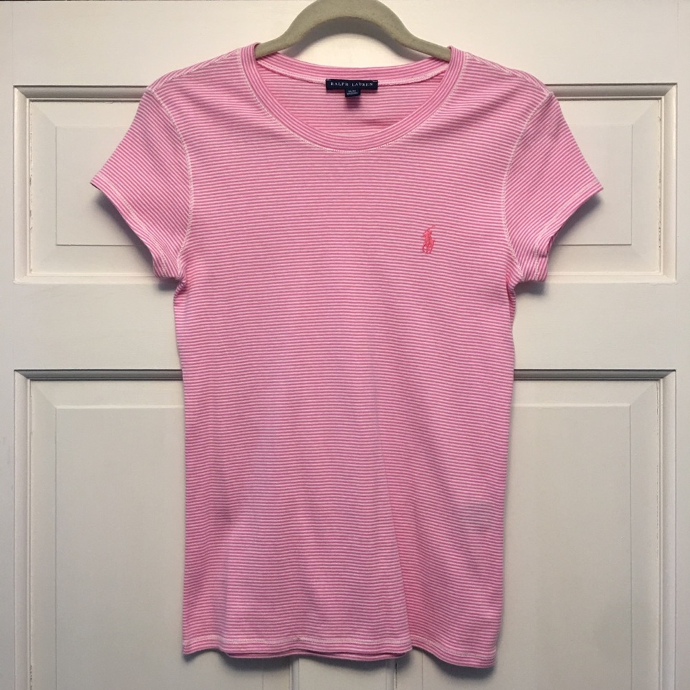NWOT Ralph Lauren Pink Striped Shirt